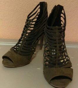 Brash strappy brown heels